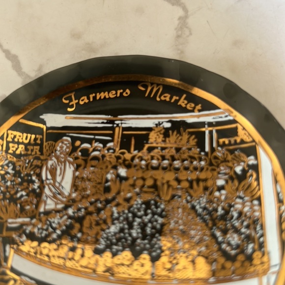 Vintage cocktail glass coasters tinker dishes set of 3 - Picture 6 of 16